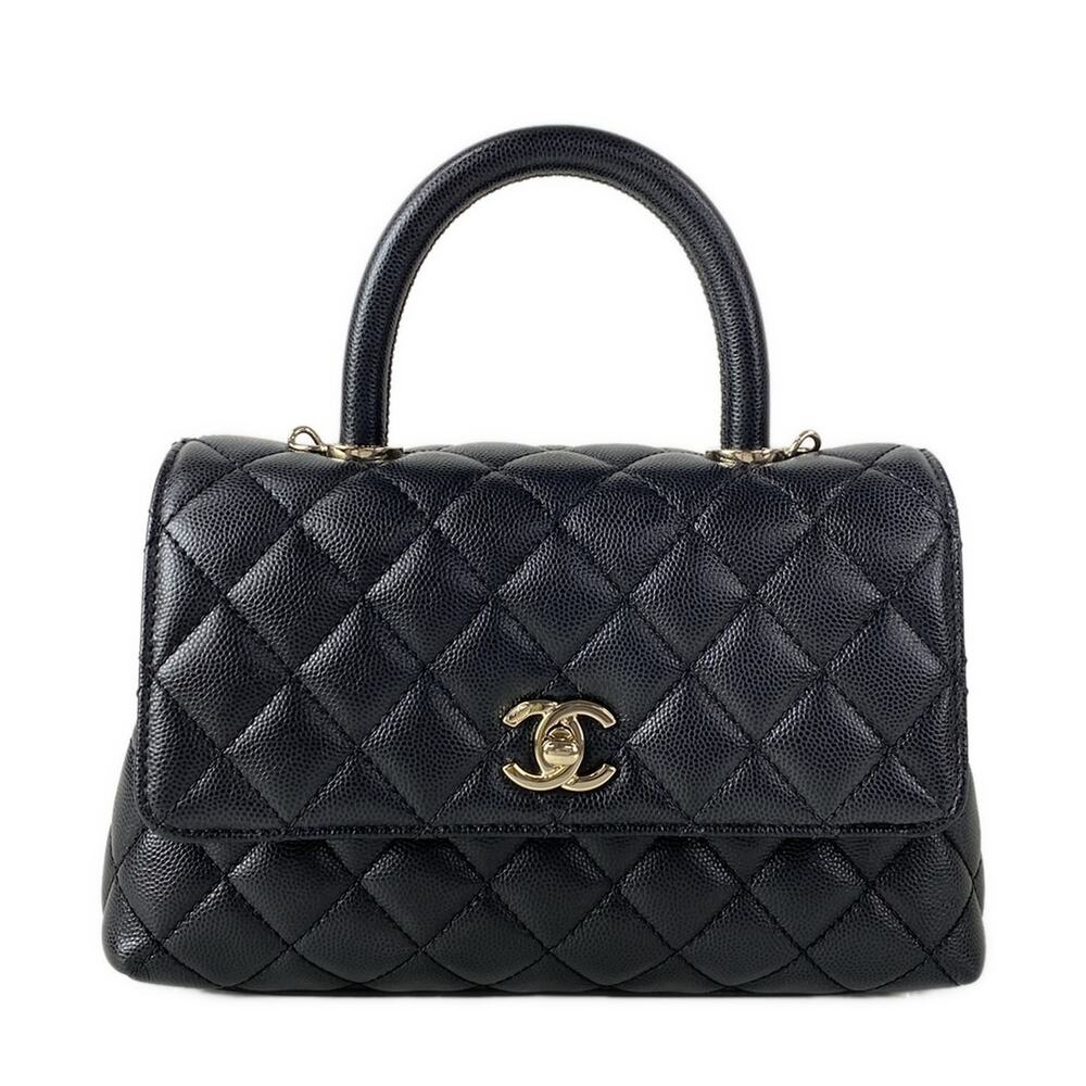 Chanel Small Top Handle Flap Bag/Matelasse/Coco Handle XS Handbag A92990